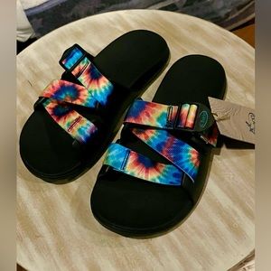 Women’s Chaco Chillo’s Slides Rainbow Tie Dye